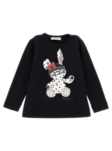 T shirt coniglietto strass