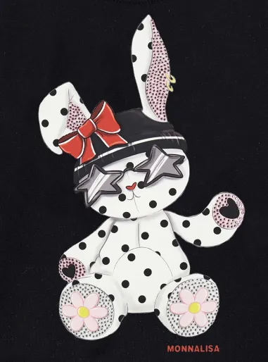 T shirt coniglietto strass