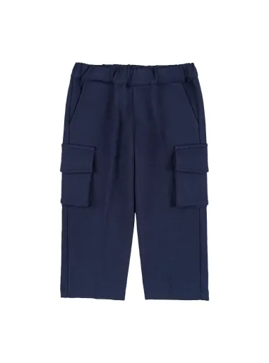 PANTALONE CARGO CON TASCONI BLU