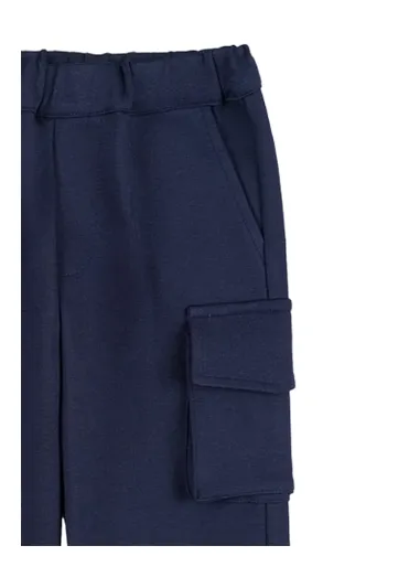 PANTALONE CARGO CON TASCONI BLU