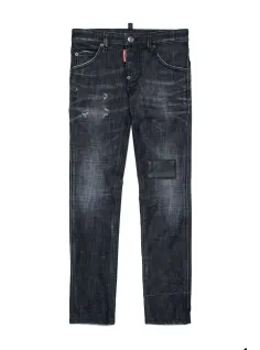 PANTALONE JEANS 5 TASCHE NERO DENIM