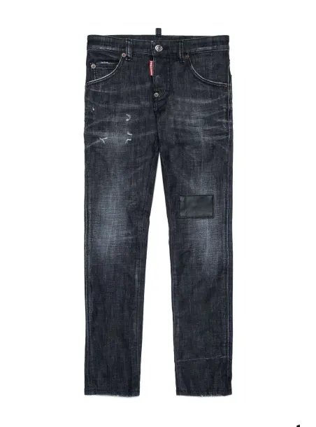 PANTALONE JEANS 5 TASCHE NERO DENIM