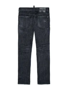 BLACK DENIM 5 POCKET JEANS TROUSERS - DSQUARED 2
