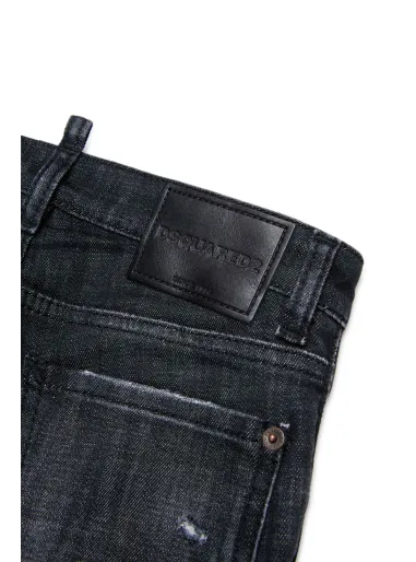 BLACK DENIM 5 POCKET JEANS TROUSERS - DSQUARED