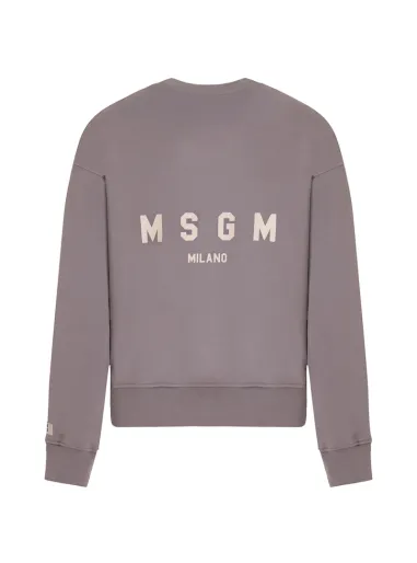 CREW NECK SWEATSHIRT LEAD - MSGM KIDS