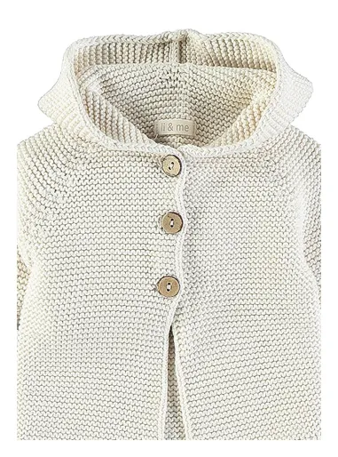 HOODIE CARDIGAN  CREAM - LI&ME