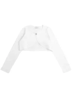 Girls white viscose cardigan by Monnalisa