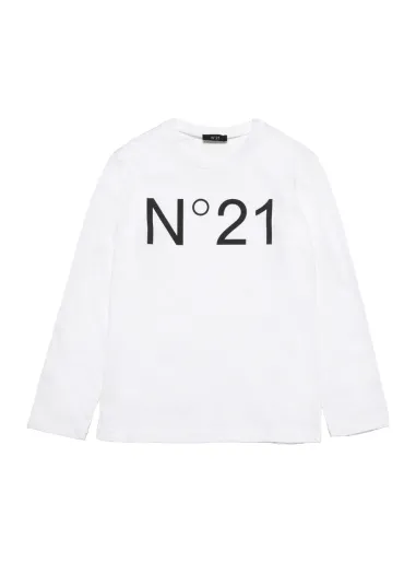 WHITE LONG SLEEVE T-SHIRT - N.21 Kids