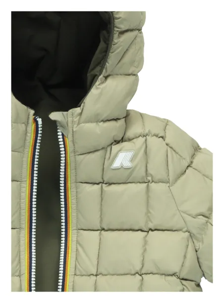 DOUBLE JACKET BROWN GREENISH - BEIGE GREY  P. JACK ST THERMO - K-WAY