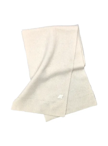 SCARF WHITE GARDENIA MELANGE  P. ETIENNE CARDIGAN STITCH  - K-WAY