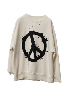 STRETCH SWEATSHIRT FIORILE CREAM - FIORILE