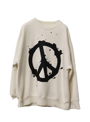 STRETCH SWEATSHIRT FIORILE CREAM - FIORILE