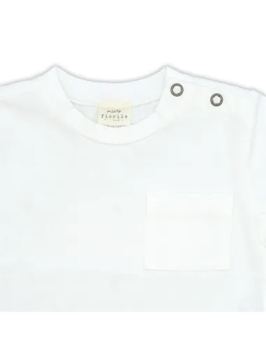 T-SHIRT WITH POCKET FIORILE WHITE - FIORILE