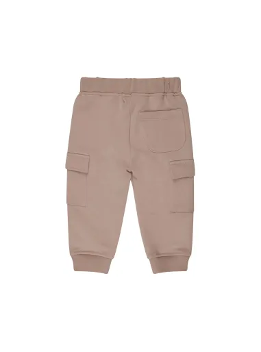 STRETCH FLEECE PANTS BABY BOY BEIGE - MSGM KIDS