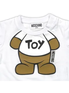 T-SHIRT OPTIC WHITE - MOSCHINO KIDS 2