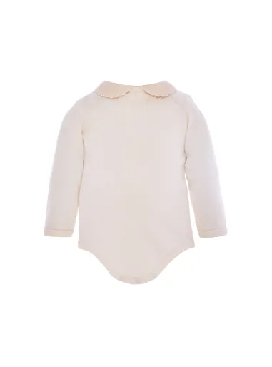 Bodysuit with Round Collar - Natura Pura