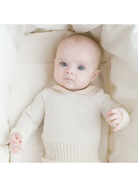 Bodysuit with Round Collar - Natura Pura