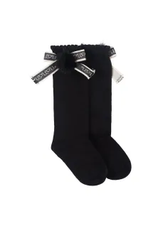 Socks with logo tape