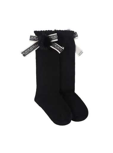 Socks with logo tape