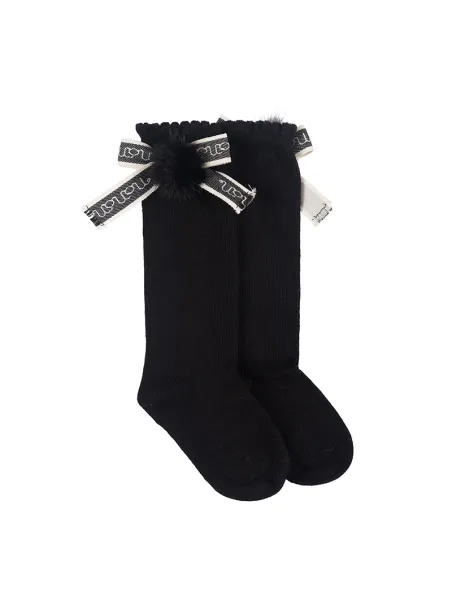 Socks with logo tape