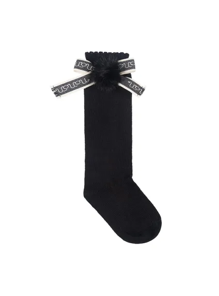 Socks with logo tape