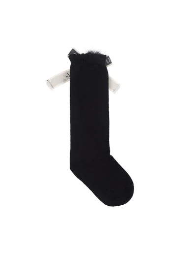 Socks with logo tape