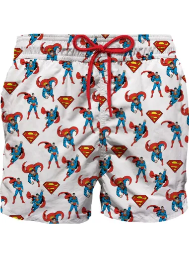 BOXER COSTUME SUPERMAN MIX WHITE - MC2 SAINT BARTH