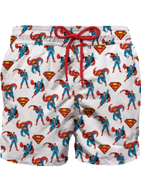 BOXER COSTUME SUPERMAN MIX WHITE - MC2 SAINT BARTH