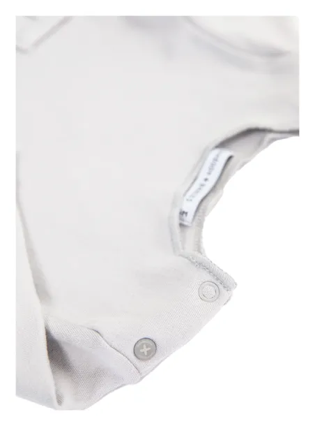 Baby body shorts sleeves White