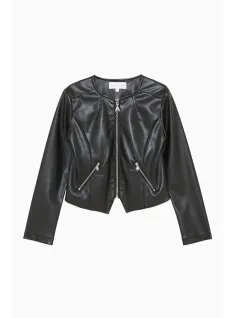 ECOFUR JACKET  BLACK