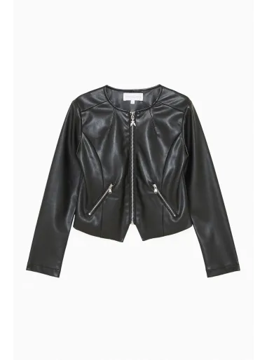 ECOFUR JACKET  BLACK