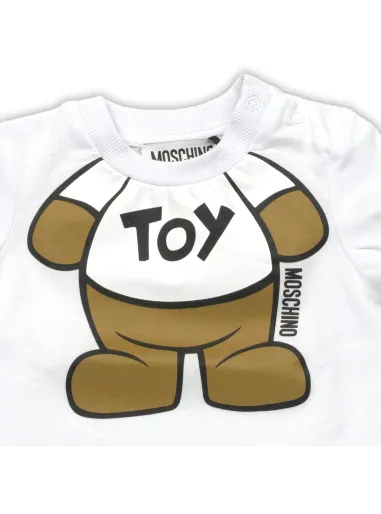 ROMPER OPTIC WHITE - MOSCHINO KIDS