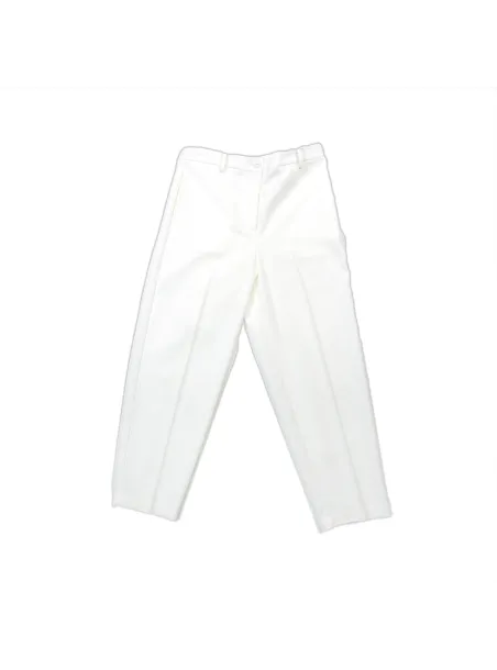 CREPE TROUSERS  WHITE