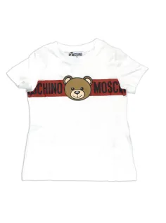 T-SHIRT OPTIC WHITE - MOSCHINO KIDS