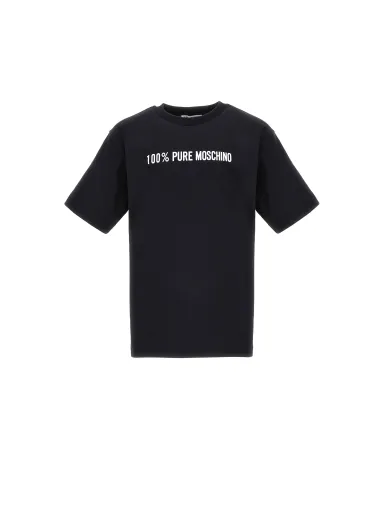 MAXI T-SHIRT BLACK - MOSCHINO KIDS