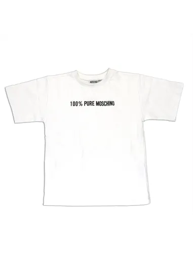 MAXI T-SHIRT OPTIC WHITE - MOSCHINO KIDS