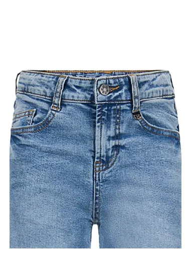 Pantalone jeans largo stretch Celeste Wide