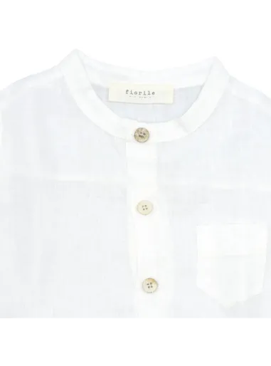 LINEN SHIRT FIORILE WHITE - FIORILE