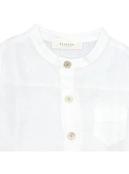 LINEN SHIRT FIORILE WHITE - FIORILE