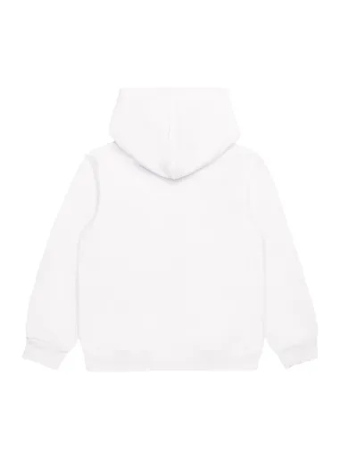 FELPA CON CAPPUCCIO BIANCO