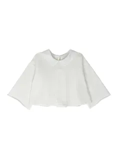 White sweatshirt with collar