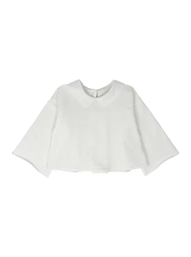 White sweatshirt with collar