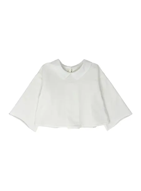 White sweatshirt with collar