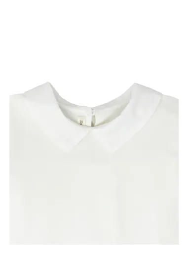 White sweatshirt with collar