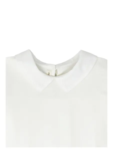 White sweatshirt with collar