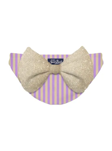 Costume slip Madame con fiocco lurex stripes