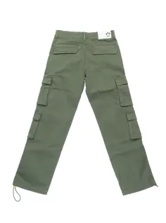 Pantalone cargo gabardine verde 2