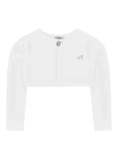 White Baby Girls Cardigan - Monnalisa