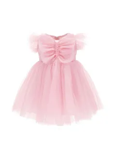 DRESS BUTTERFLY TULLE Pink -  Monnalisa