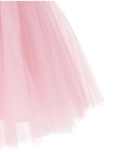 DRESS BUTTERFLY TULLE Pink -  Monnalisa
